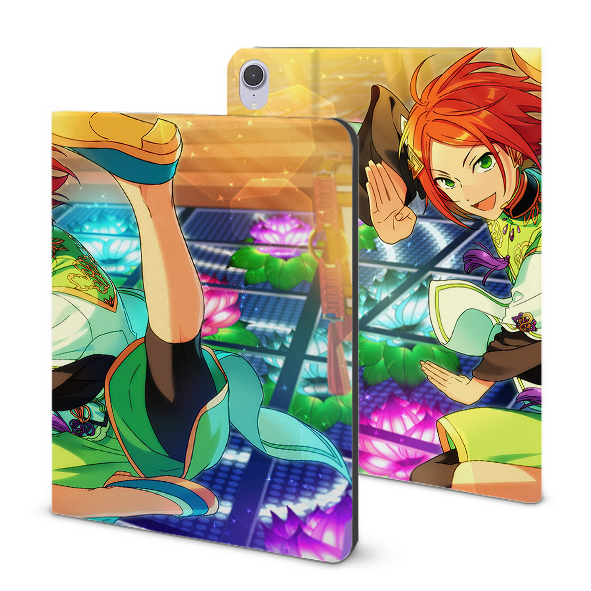 （画像用） あんさんぶるスターズ! Ensemble Stars IPad ケース ブック型 PUレザー TPU 耐衝撃 軽量 薄型 ペン収納なし 全面保護 IPad 各モデル対応